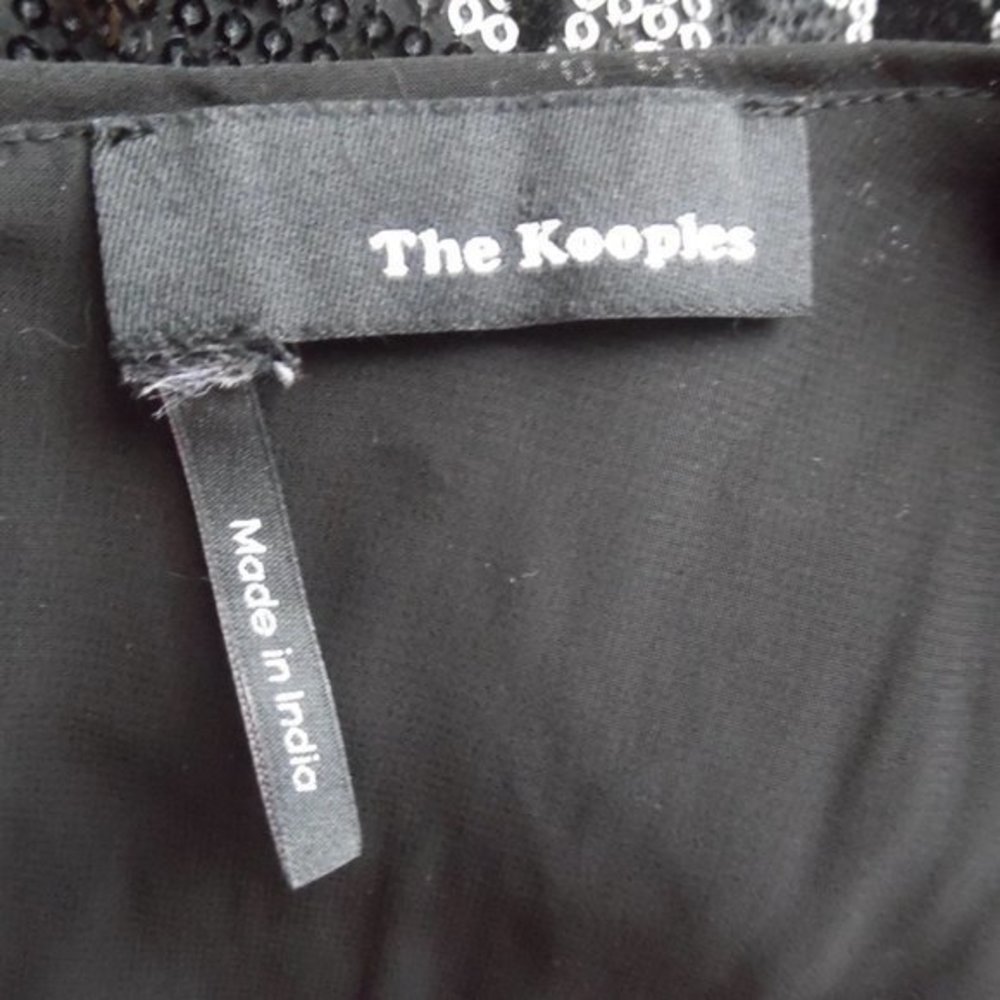 The‎ Kooples Sequin Sleeveless Cocktail Velvet Floral Black Shift Elegant Dress - Picture 11 of 13
